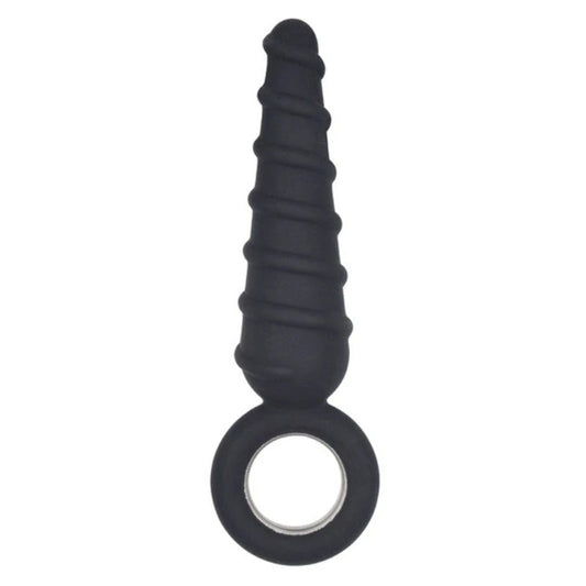 Metal O-Ring Spiral Silicone Anal Plug - Butt Plugs