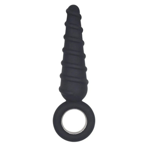 Metal O-Ring Spiral Silicone Anal Plug - Butt Plugs