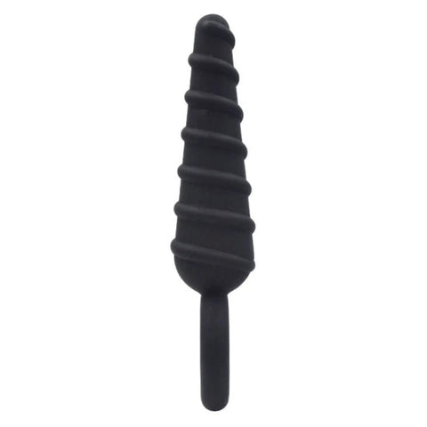 Metal O-Ring Spiral Silicone Anal Plug - Butt Plugs
