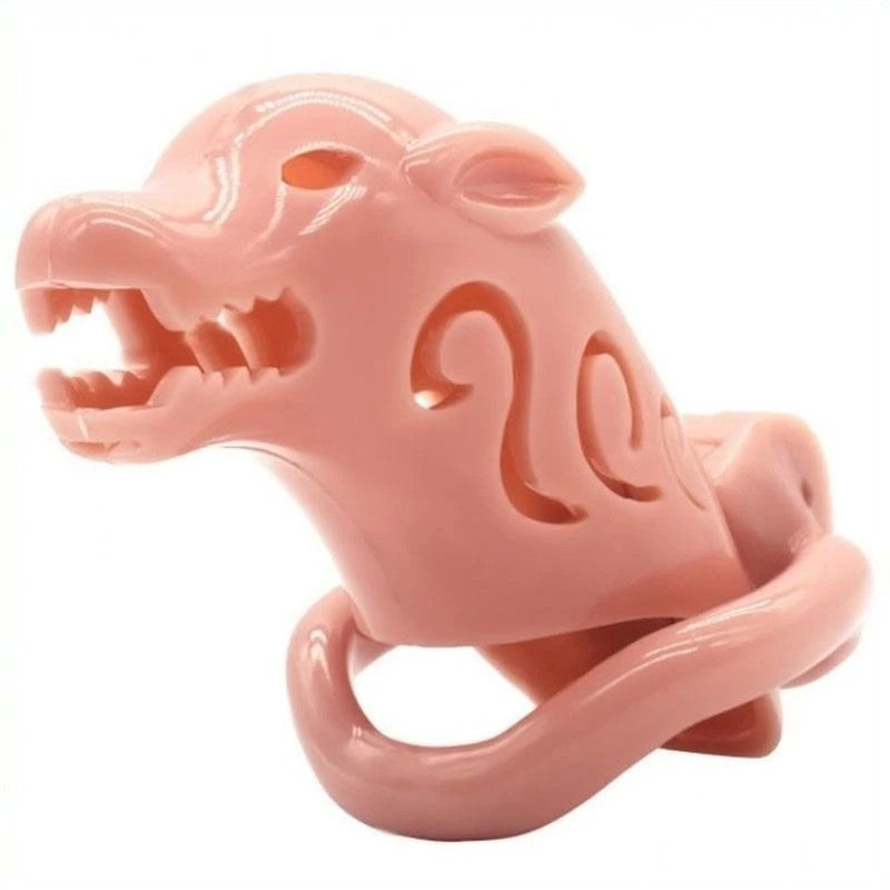 Wolf Dog Silicone Chastity Device Male Chastity