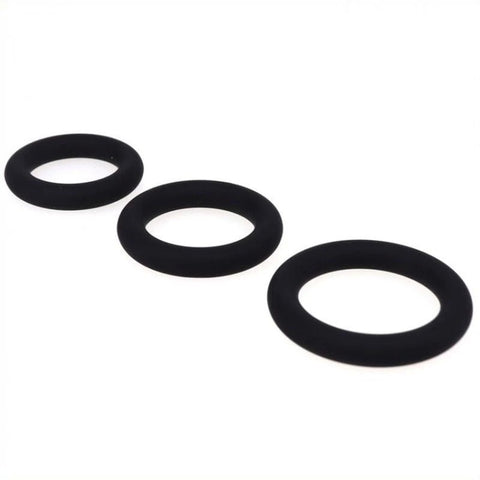 Silicone Stretchy Cock Ring Set - Cock Rings