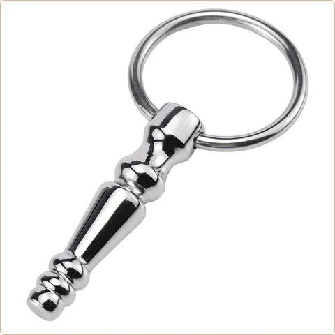 Steel Penis Plug With Ring - Penis Plugs