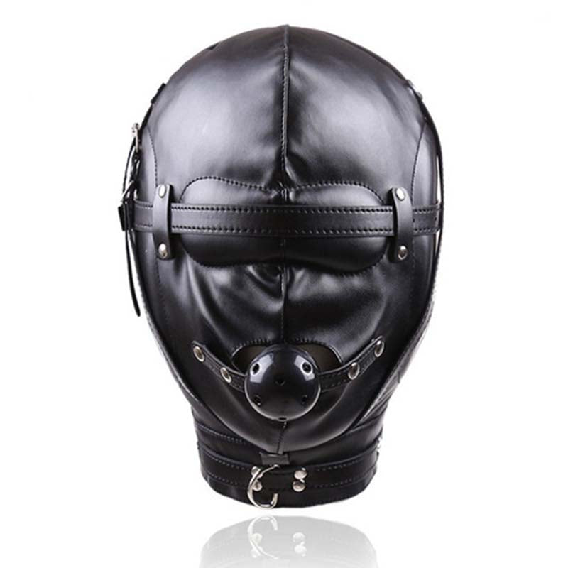 BDSM Hood With Removable Ball Gag Bondage Gags and Bits