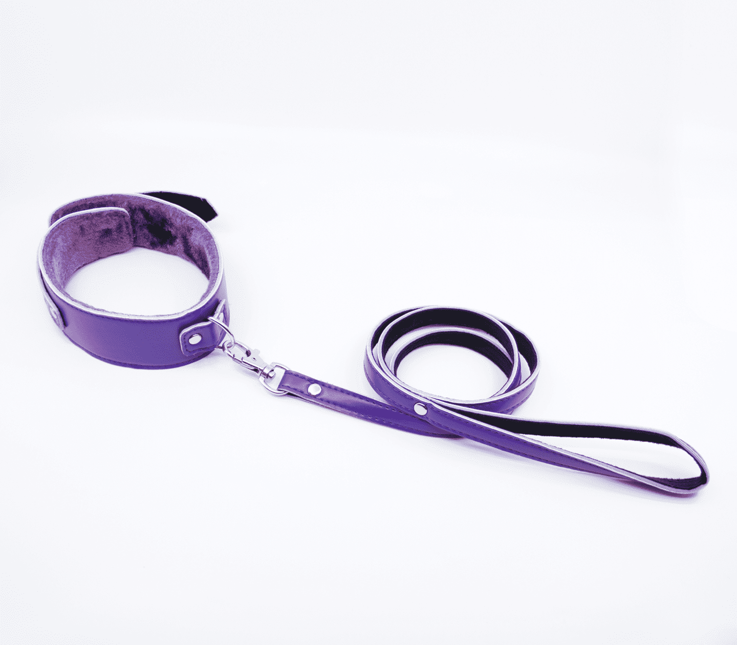 Berlin Baby Fur Lined PU Collar and Lead Set Collars and Leads