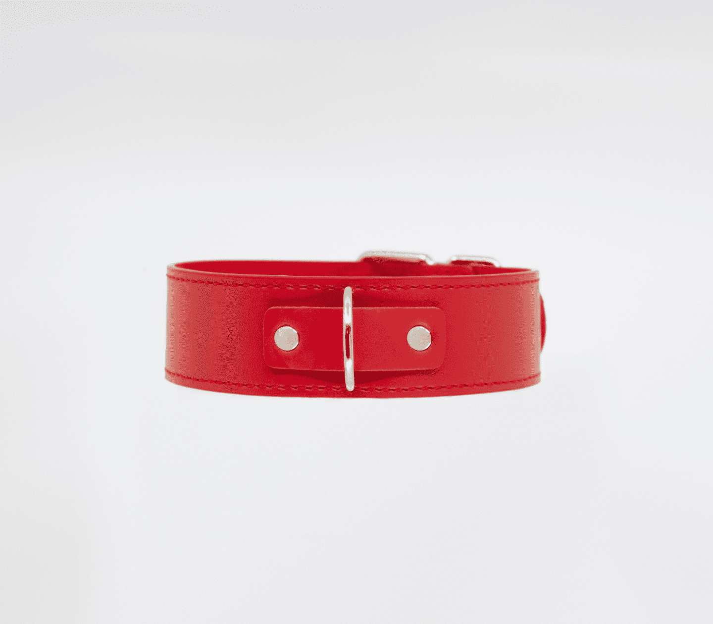 Berlin Baby BDSM Play Unlined PU Collar and Lead Red Collars and Leads