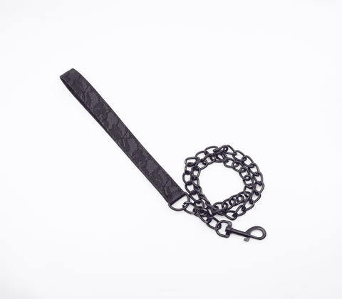 Berlin Baby Lace Printed BDSM Leather Collar - Collars and Leads