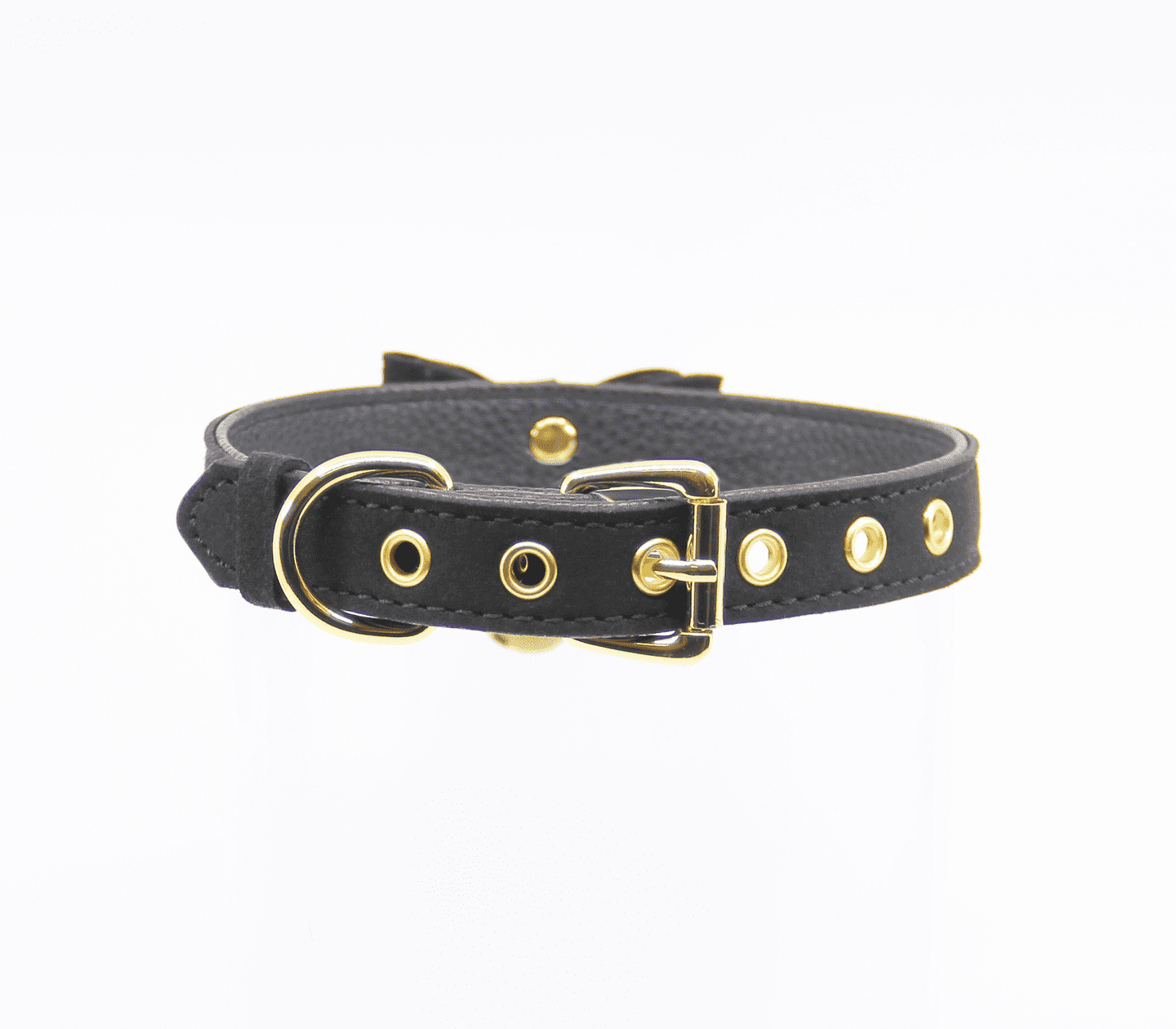 Berlin Baby Faux Suede Leather Bow Cat Bell Collar Collars and Leads
