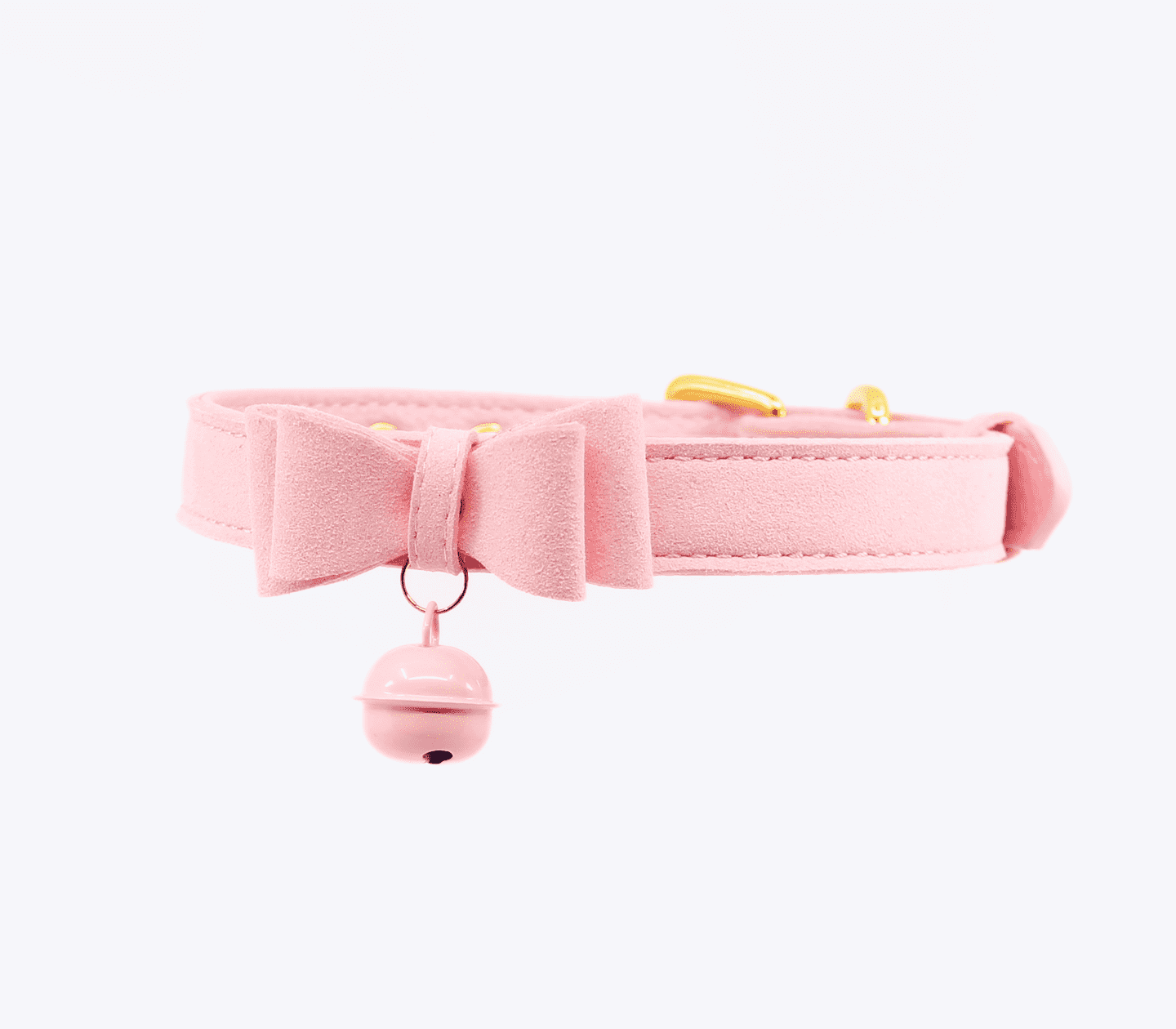 Berlin Baby Faux Suede Leather Bow Cat Bell Collar Collars and Leads