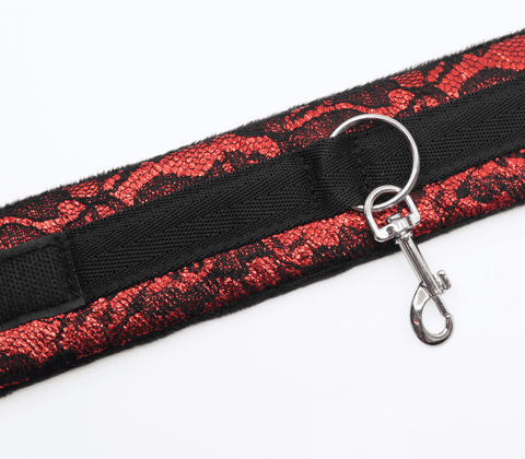 Berlin Baby Satin and Lace BDSM Play Collar - Collars and Leads