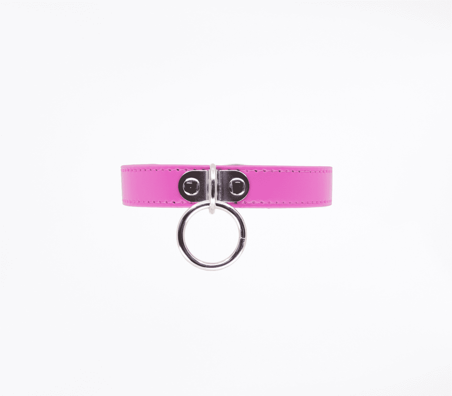 Berlin Baby PU BDSM Collar With Centre Ring Hot Pink Collars and Leads