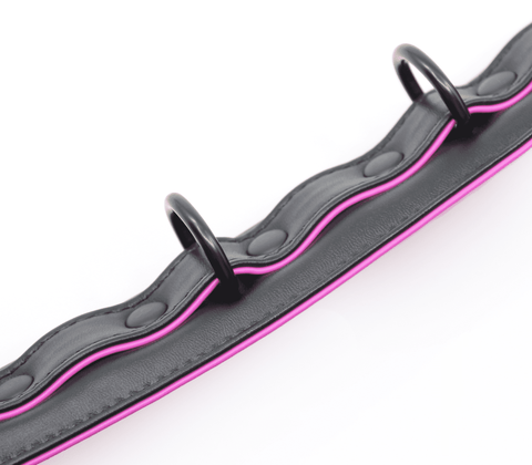 Berlin Baby Padded Faux Flat Leather BDSM Collar - Collars and Leads
