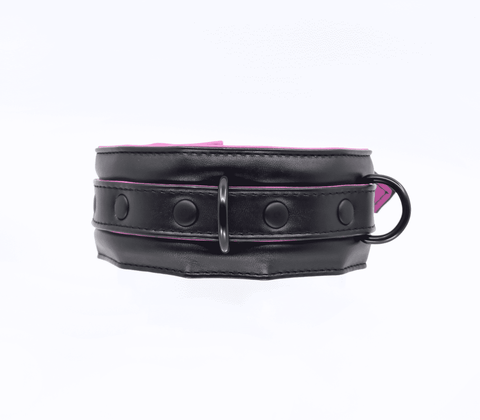 Berlin Baby Padded Faux Flat Leather BDSM Collar - Collars and Leads