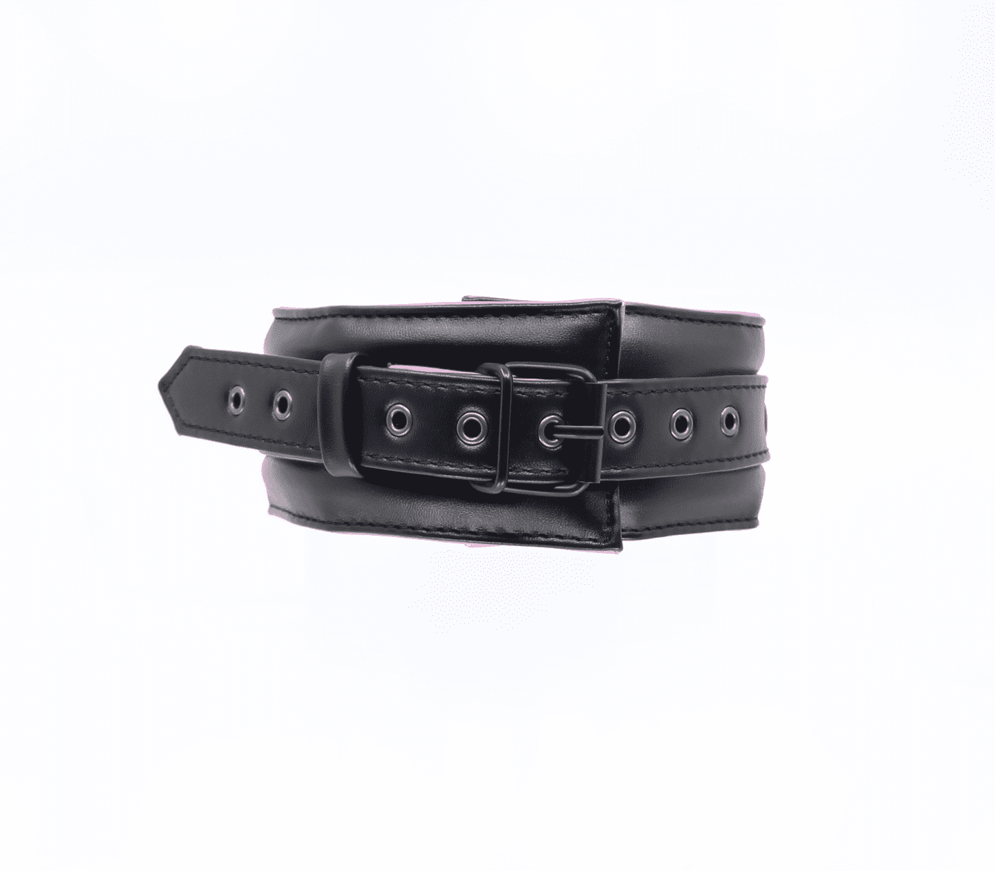 Berlin Baby Padded Faux Flat Leather BDSM Collar Collars and Leads