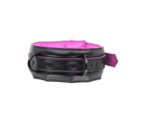 Berlin Baby Padded Faux Flat Leather BDSM Collar - Collars and Leads