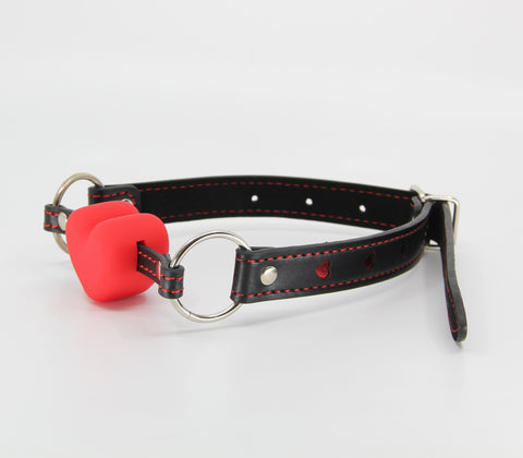 Berlin Baby Faux Leather Solid Heart Gag - Bondage Gags and Bits