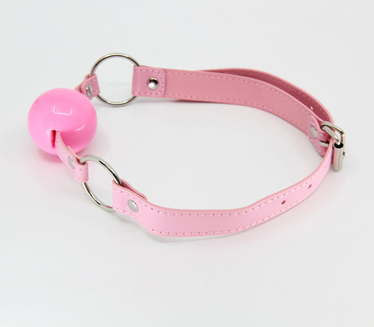 Berlin Baby Faux Leather BDSM Gag Baby Pink - Bondage Gags and Bits