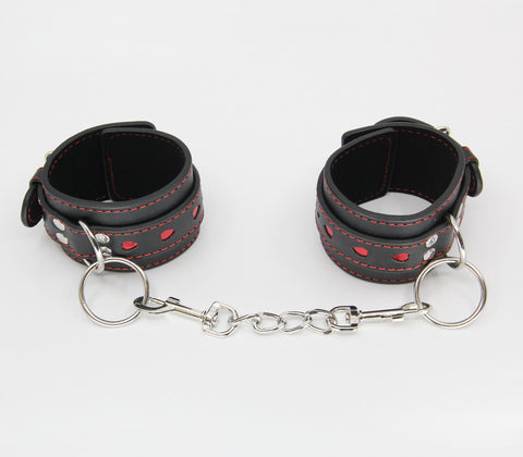 Berlin Baby Metallic Heart Bondage Wrist Cuffs - Cuffs And Restraints