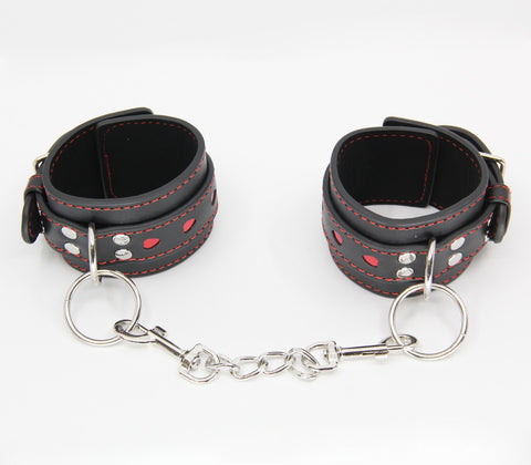 Berlin Baby Metallic Heart Bondage Wrist Cuffs - Cuffs And Restraints