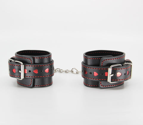 Berlin Baby Metallic Heart Bondage Wrist Cuffs - Cuffs And Restraints