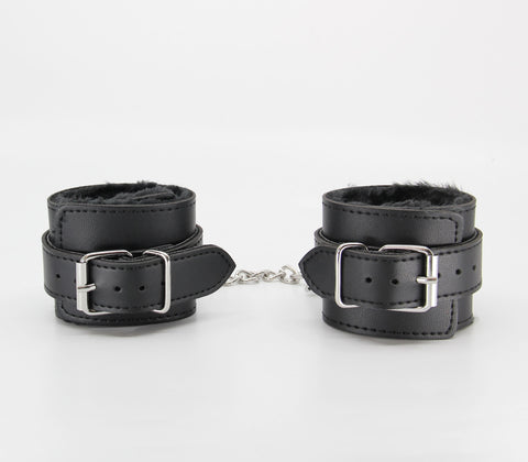 Berlin Baby Faux Fur Lined Leatherette Wrist Restraint - Cuffs And Restraints