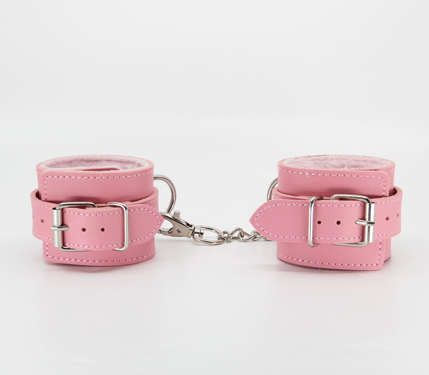 Berlin Baby Faux Fur Lined Leatherette Wrist Restraint Pink Cuffs And Restraints
