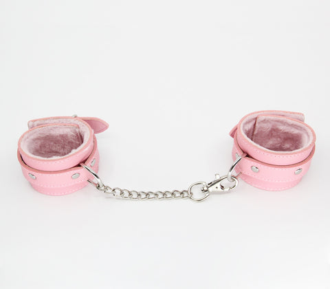 Berlin Baby Faux Fur Lined Leatherette Wrist Restraint - Cuffs And Restraints