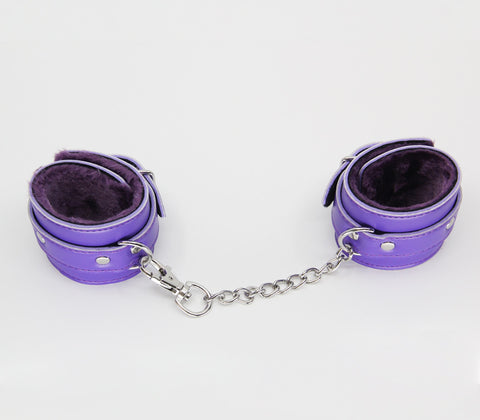Berlin Baby Faux Fur Lined Leatherette Wrist Restraint - Cuffs And Restraints
