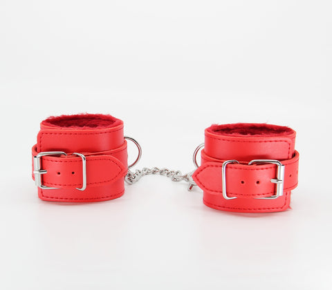 Berlin Baby Faux Fur Lined Leatherette Wrist Restraint - Cuffs And Restraints