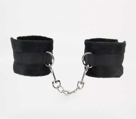 Berlin Baby Plush Bondage Cuffs With Webbing Hook - Cuffs And Restraints