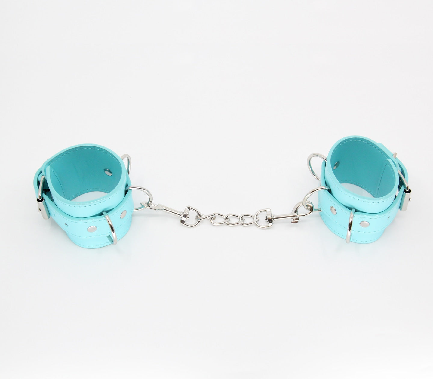 Berlin Baby Turquoise Blue Faux Leather Wrist Cuffs Cuffs And Restraints