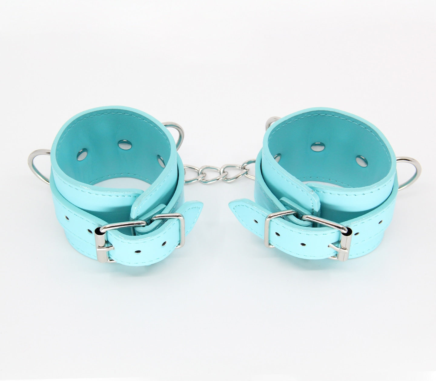 Berlin Baby Turquoise Blue Faux Leather Wrist Cuffs Cuffs And Restraints