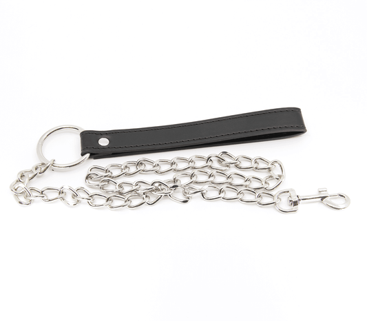 Berlin Baby Faux Leather Handle Chain Lead - Collars and Leads