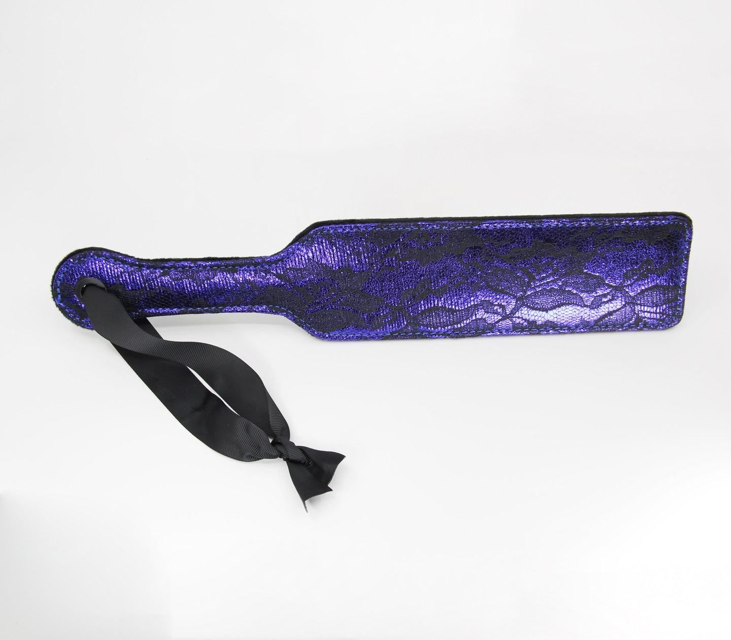 Berlin Baby Lace Paddle Front With Ribbon Wrist Strap Purple Paddles And Slappers