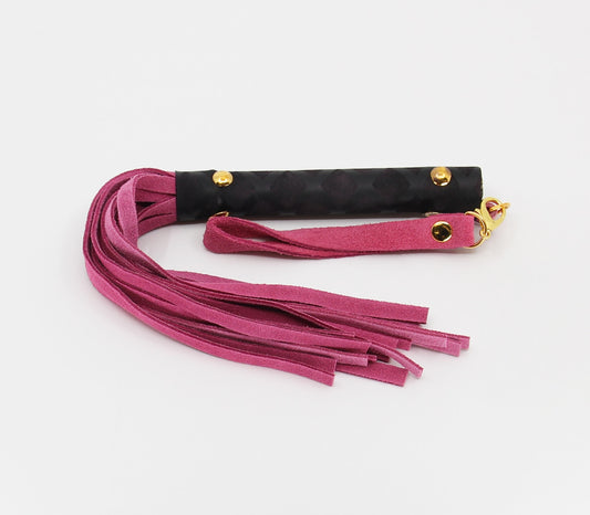 Berlin Baby Mini BDSM Flogger With Latex Handle Pink Whips And Crops