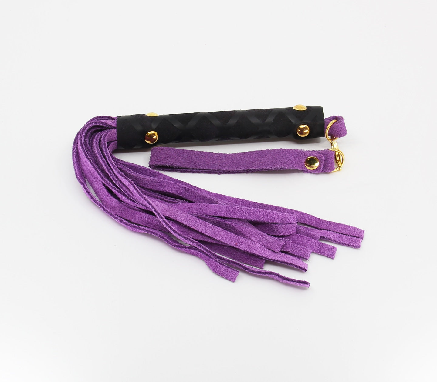 Berlin Baby Mini BDSM Flogger With Latex Handle Purple Whips And Crops