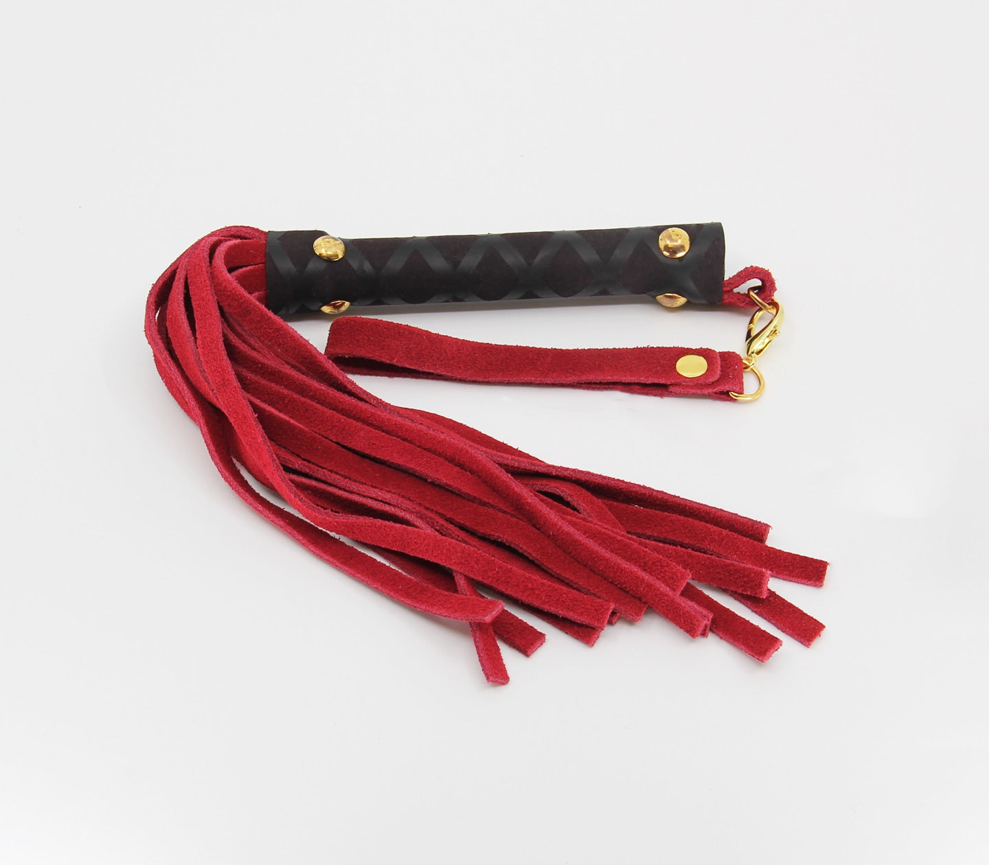 Berlin Baby Mini BDSM Flogger With Latex Handle Red Whips And Crops