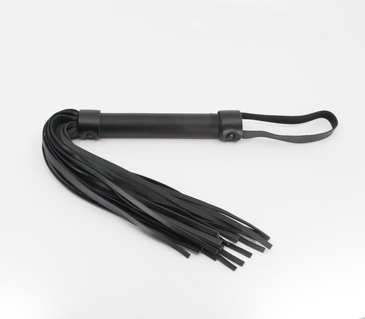 Berlin Baby Black Leather Look BDSM Flogger - Whips And Crops