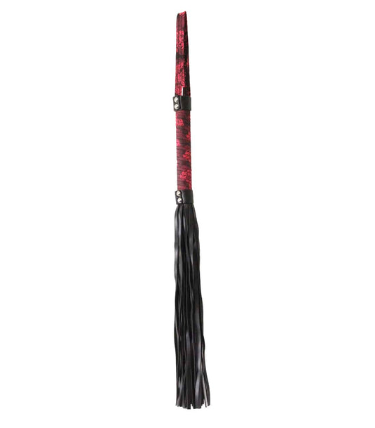 Berlin Baby Red Jacquard Print Fetish Flogger Default Title Whips And Crops