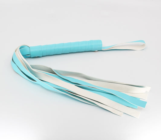 Berlin Baby Turquoise Blue Faux Leather Flogger Whips And Crops