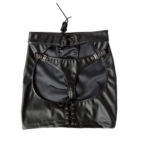 Ladies Open Back BDSM Skirt - Her Fetish