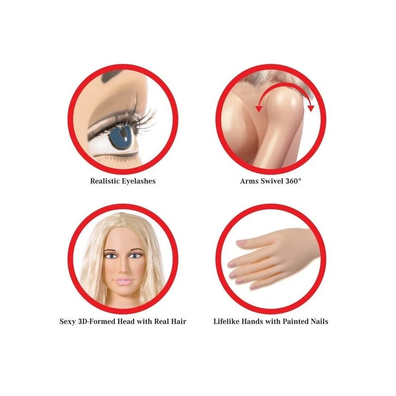 Pipedream Extreme Dollz Hannah Harper Life Size Sex Doll Masturbators and Strokers