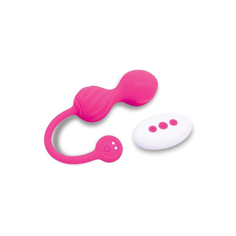 Bodywand Squeeze Remote-Control Rechargeable Weighted Kegel Balls with Remote Pink Love Eggs and Kegel Exercisers