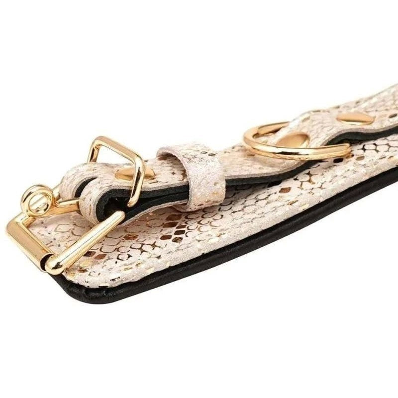 Spartacus Snake Print Microfiber Ankle Restraints Butt Plugs