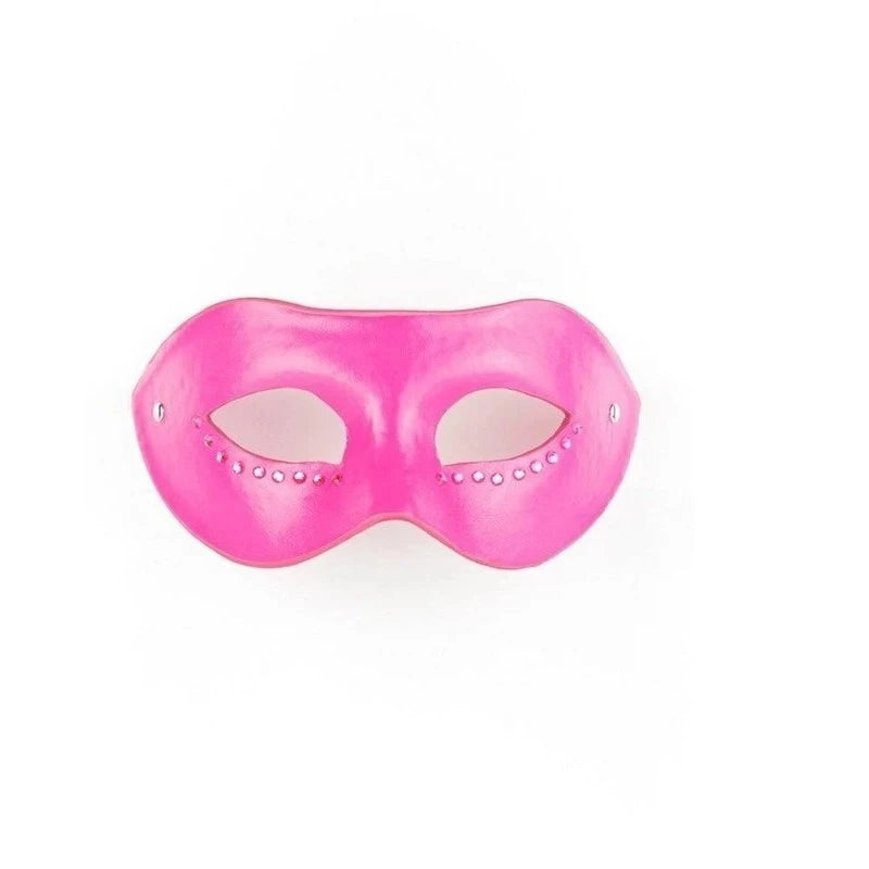 Shots Toys - Luxurious Leather Diamond Mask for Naughty Fun Butt Plugs