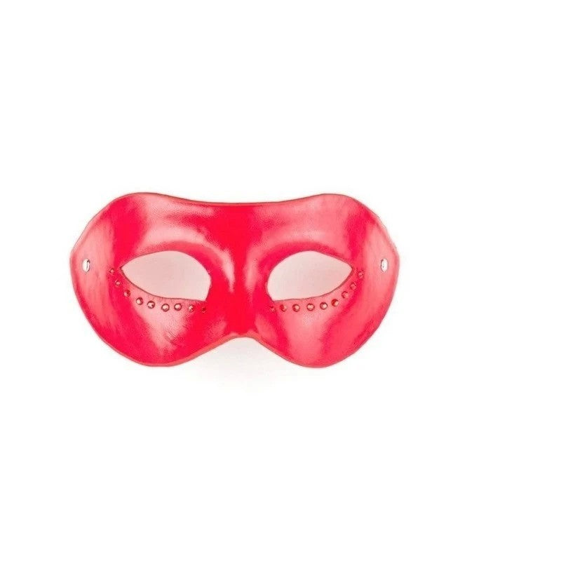 Shots Toys - Luxurious Leather Diamond Mask for Naughty Fun Butt Plugs