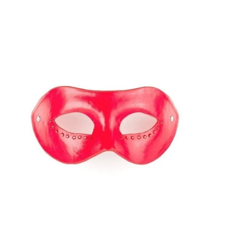 Shots Toys - Luxurious Leather Diamond Mask for Naughty Fun Butt Plugs