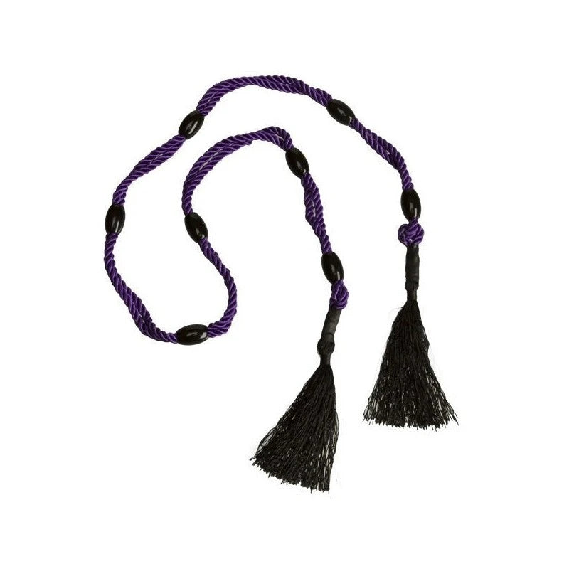 Doc Johnson Black Rose Multi Position Beaded Rope Cuffs and Restraints