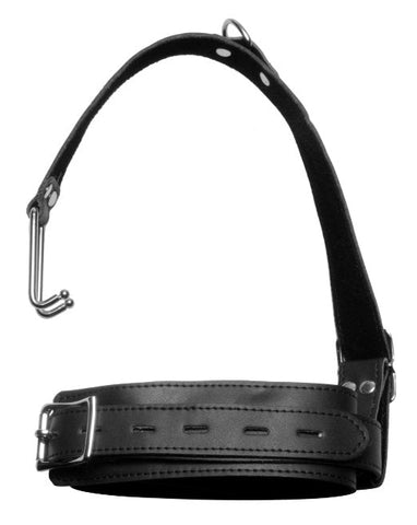 Thick Bondage Collar with Nose Hook - Collars and Leads