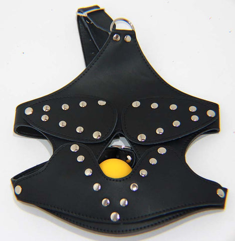 Bondage Mask with Blindfold and Ball Gag - Bondage Gags and Bits