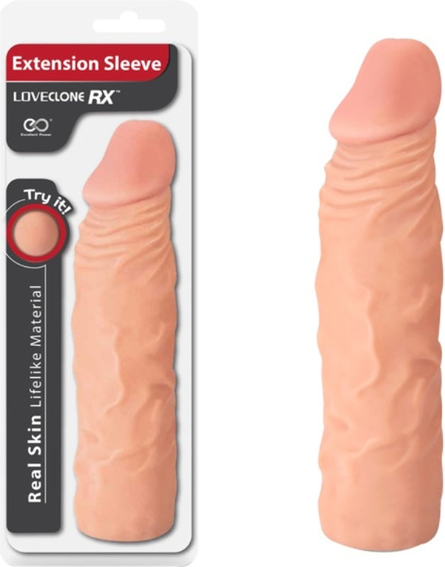 Excellent Power Loveclone RX Extension Sleeve Penis Sleeves and Extenders